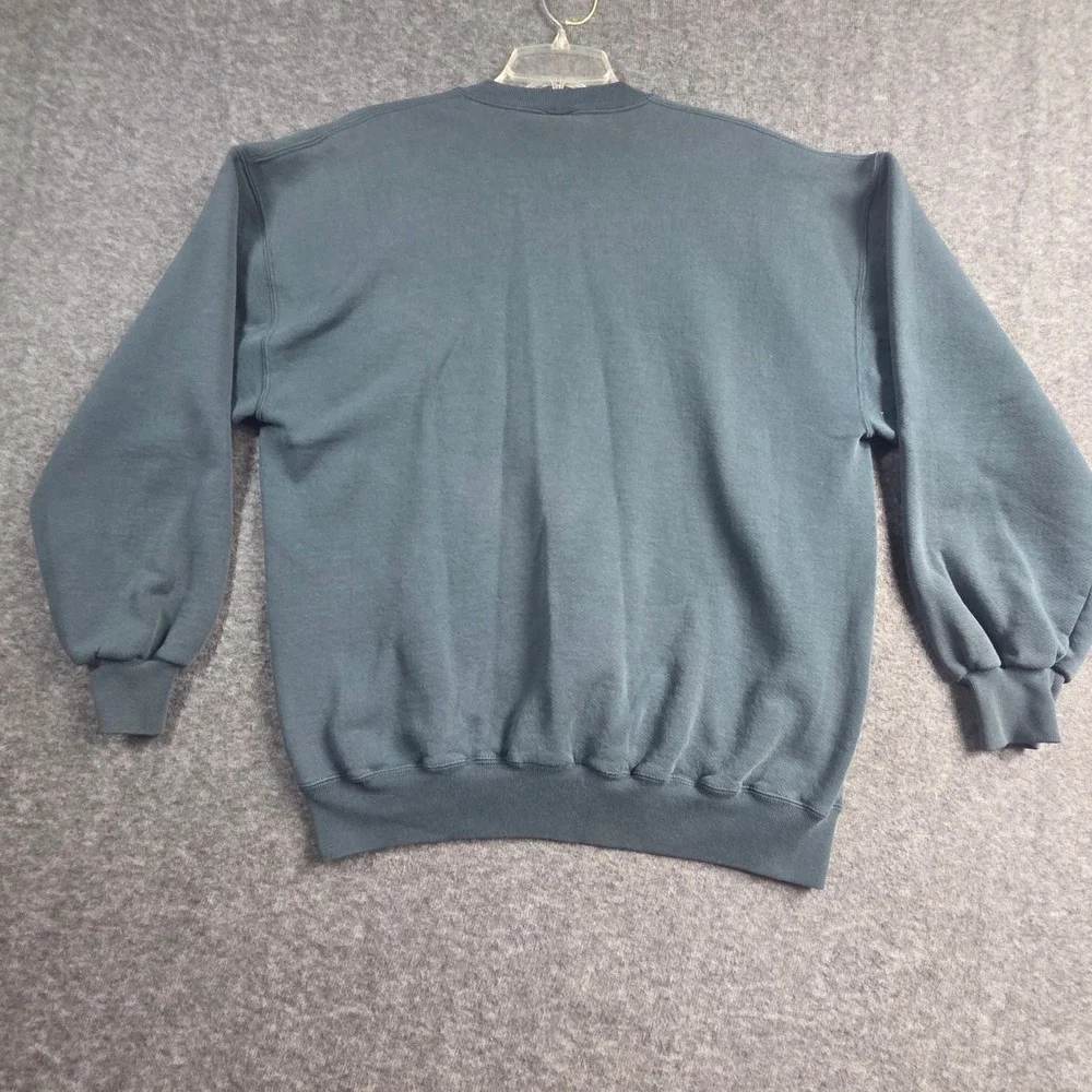 Vintage Russell Athletic Sweatshirt Men XL Green Blank Crewneck Made in USA